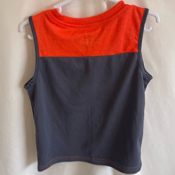 Kids Athletica Driworks “little rookie” tank Shirt  orange/gray NWOT SIZE 3T - Picture 4 of 7